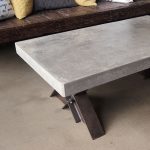 "Polished Concrete Coffee Table" Cast concrete and steel furniture" "By Brutal Design"