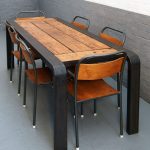 Bench Table - Reclaimed timber and steel