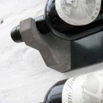 "The Grid Concrete and Steel Wine Rack" "By Brutal Design"