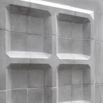 "High relief concrete wall tiles" "by Brutal Design London"