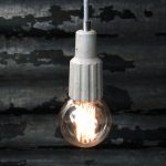 "Exposed bulb pendant light fitting" "Concrete exposed bulb" "by Brutal Design"