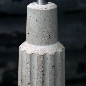 "Concrete bare bulb pendant light fitting" "by Brutal Design"