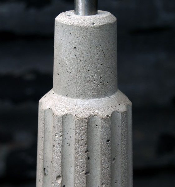 "Concrete bare bulb pendant light fitting" "by Brutal Design"