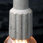 "Concrete bare bulb pendant light fitting" "by Brutal Design"