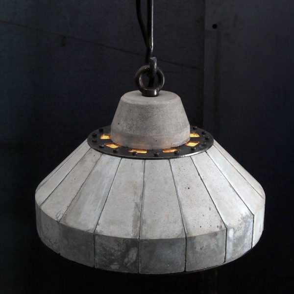 "'LUNAR' Concrete and steel pendent lamp" "by Brutal Design"