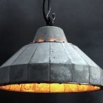 "'LUNAR' Concrete and steel pendent lamp" "by Brutal Design"