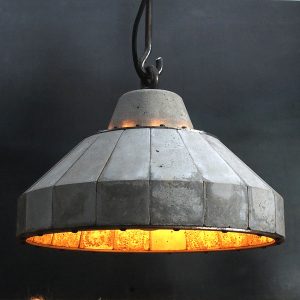 'LUNAR' Concrete and steel pendent lamp
