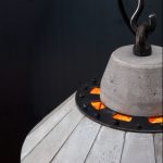 "'LUNAR' Concrete and steel pendent lamp" "by Brutal Design"